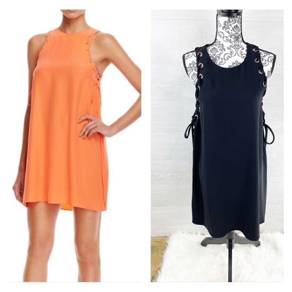 Amanda Uprichard Allegra Lace Up Side Keyhole Shift Dress - Picture 1 of 10